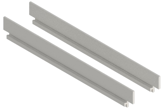 Produktbild UBK 200 122  -  Sichtkantenprofil für Winkel-Verbinder zu Unterflur-Bodenkanal UBK 200, 12mm Vertiefung